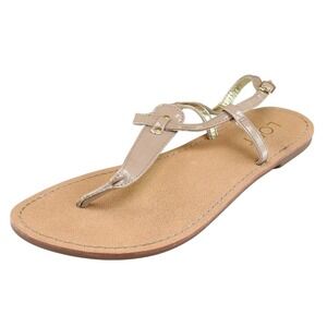 LOFT Size 7 M Women Sandal Thong Beige Synthetic